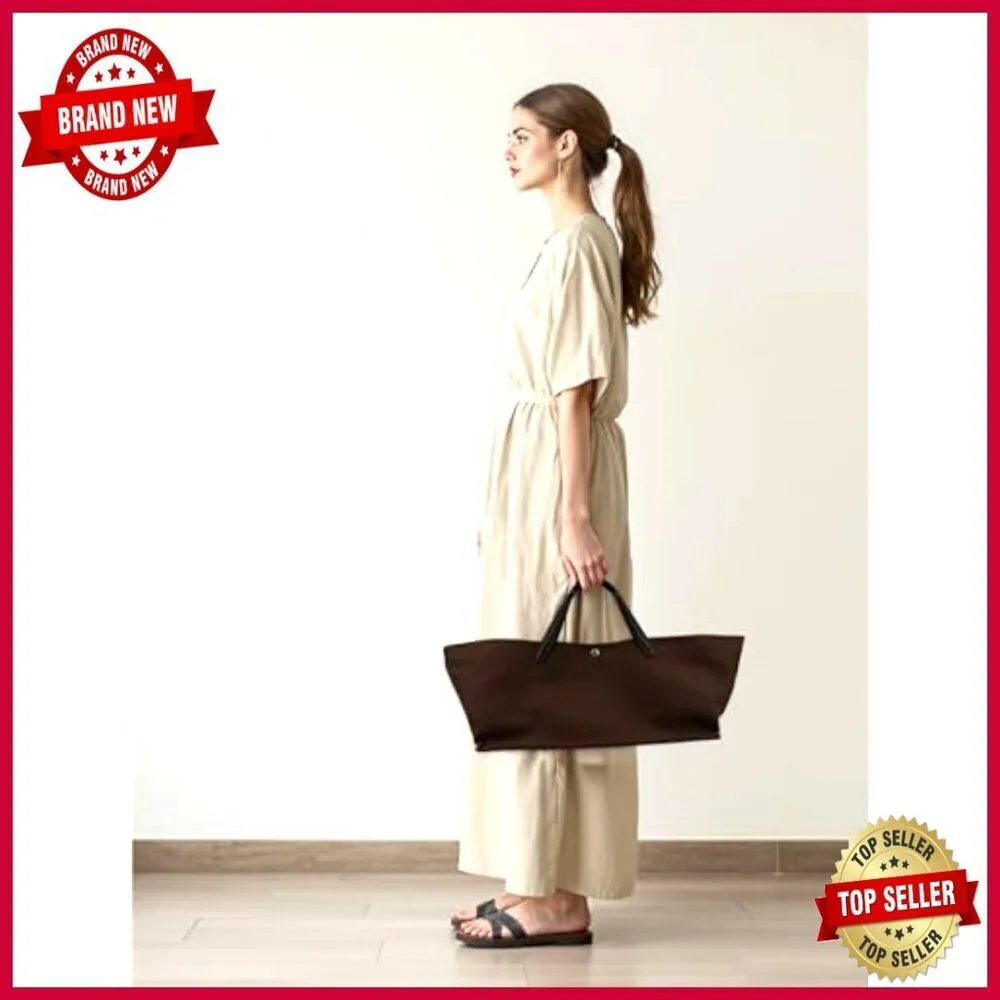 Large Tote Bag with Pouch, Canvas or Leather, Adjustable Crossbody Shoulder Bag